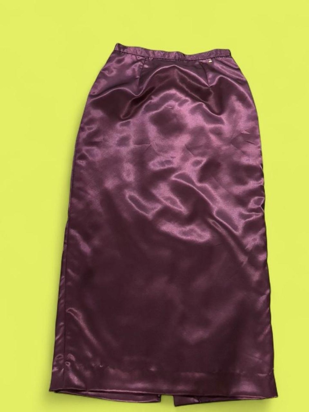 Vintage Plum Satin Maxi Skirt